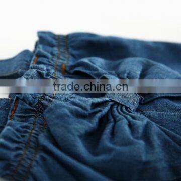 Suspender Denim Bowtie Shorts Diaper Bloomer Wholesale Baby Clothes Shorts photo-4