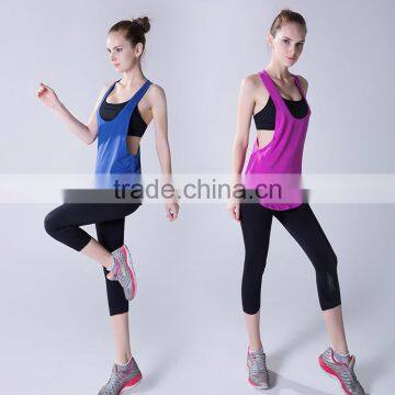 Summer Yoga Vest Sleeveless Solid Color Looser Gym Sport Shirts Women Fitness Gym Tank Tops photo-3