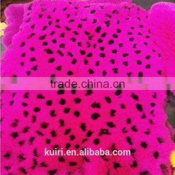 China Wholesale Double Color Dyed Real Rex Rabbit Fur Skin Pelts Rabbit Fur Soft Fur for Garment DIY photo-3