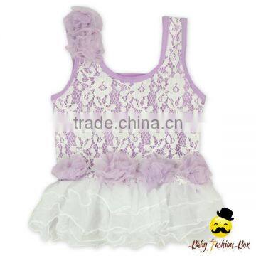 Kids Purple Ruffle Diaper Little Girl Breathable Cotton Swimwear Beach Shorts photo-2