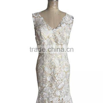 China OEM Supply Backless Lace Sheath Wedding Dresses Made In China photo-3