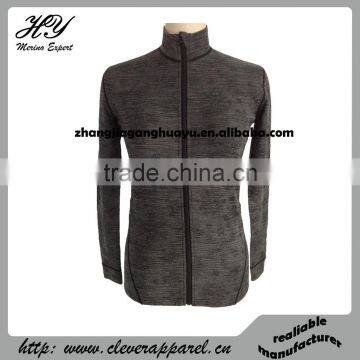 China Manufacturer Cheapest Full Zip Superfine Merino Wool Jacquard Jackets Sportswear