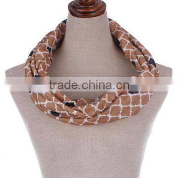 Wholesale lady fashon jersey Quatrefoil Infinity Scarf