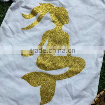 Baby Girls Boutique Clothing Girls Mermaid Outfits Summer Clothing Shorts With Matching Headband photo-2