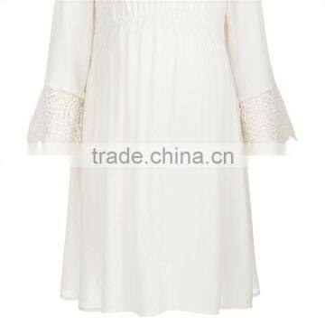 Summer Chic Lace Hemmed Hot Selling Cold Shoulder Dresses for Pregnant Women photo-6