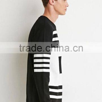 Wholesale Striped Box Print Sweatshirt Custom Design Men's Crew Neck Sweatshirt photo-4