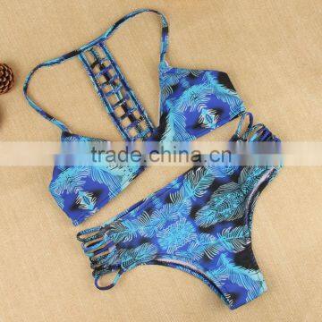 Polyester Bikini different size for choice & padded blue girls swimwear 59377