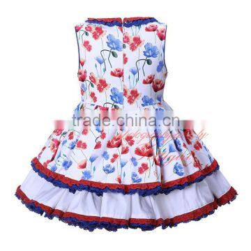 Girls Double Ruffle Dress Kids Frock photo-3