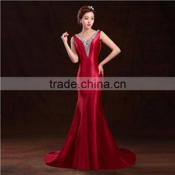 Evening Dress Sexy Bra Shoulder 2016 New Fashion Fish Feast Slim Gown Dress for Lady photo-4