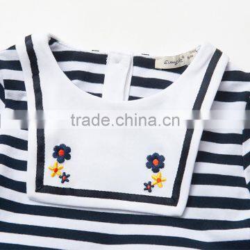 Long Sleeve Stripe Tulle Girls Skirt Wholesale Baby Dress photo-4