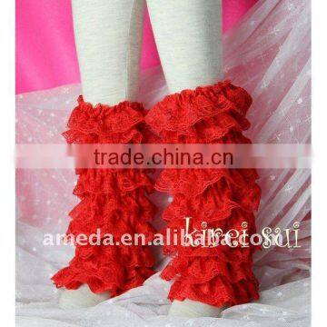 Girl Red Lace Petti Warmers LM16