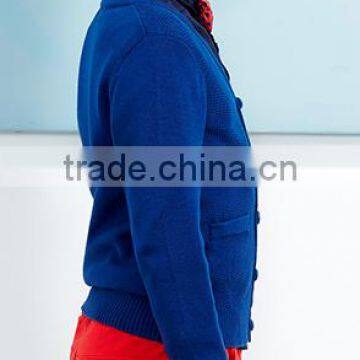 Thick Cardigan v Neck Knitting Pattern Uniform School Sweater for Boys photo-3