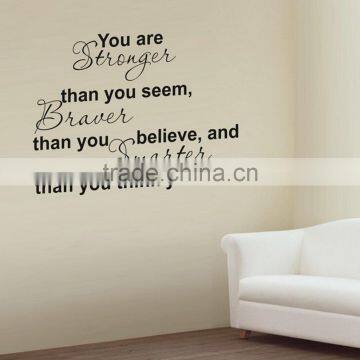 You Are Stronger Quote Wall Stickers Home Decal Sticker Art Decals Quotes