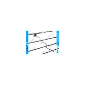 Chrome Plating Slatwall Modern Retail Shelves with 5 Hooks , Light Duty