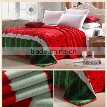 textile bright coral fleece blanket
