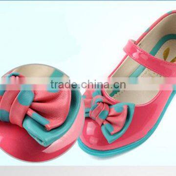 Fashion polka dot PU bow tie for kid shoe