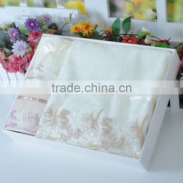 china wholesaler supplier towel set in gift pack