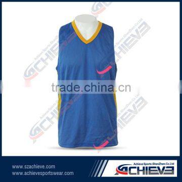 Custom design short sleeve basketball jersey