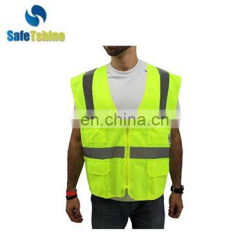 Newest high performance reflective safety vest with pocket
