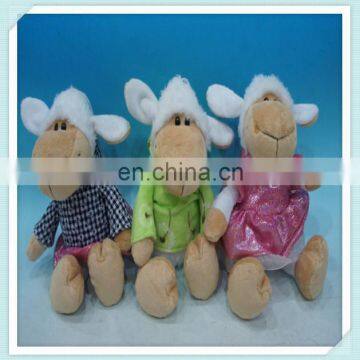 Mini Cartoon Toys with Fashion Cloth,Sheep Toys,white sheep