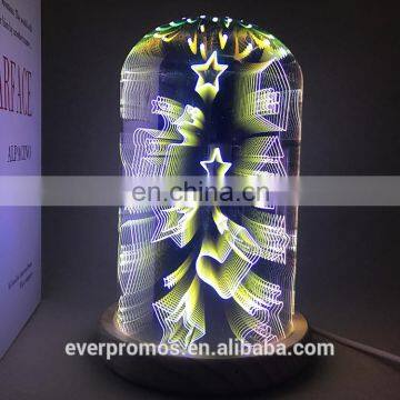 D12*H19cm 3D Display Glass LED Dome for Xmas Decoration(Full Color)