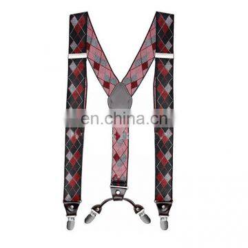 Wholesale Y shape 4 clips suspenders 14 solid colors available