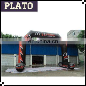 black color logo printed inflatable square block arch for advertising