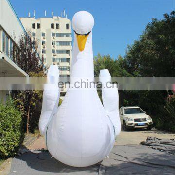 best selling giant customized white swan/cygnet with wing inflatable