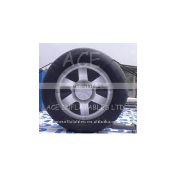 Hot sale funny black inflatable roller wheel for adults