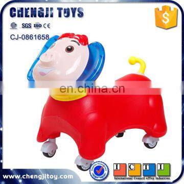 Cartoon animal baby walker piggy shape toy ride on car