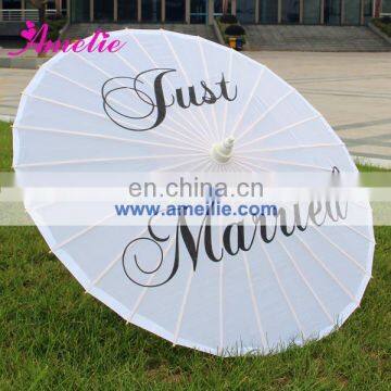 Personalized Nylon Silk Favor For Wedding Logo Printed Parasol