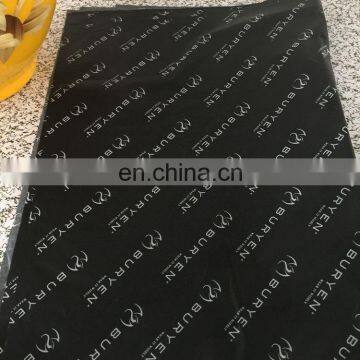 Alibaba Best Selling 75*50cm custom printed black tissue paper white logo