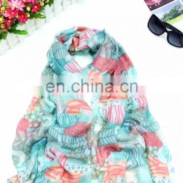 ladies women printing scarf viscose classic hijab scarves printed