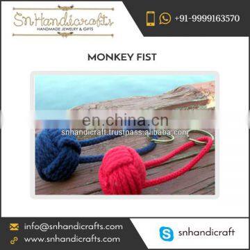 Customized Design Best Monkey Fist Nautical Rope Keychain Available from Bulk Dealer