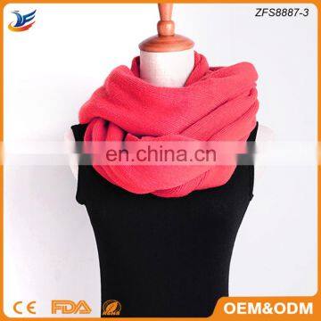 pink scarf high quality wool acrylic material winter scarf