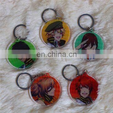 custom advertised printed Acrylic Keychain promotional keychain wholesale