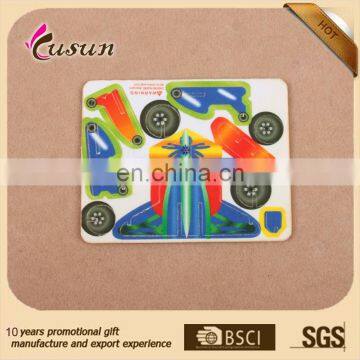 2016 Zhejiang Manufacture New Design Creative Custom Educational Customized Plastic pp Airplane Puzzle
