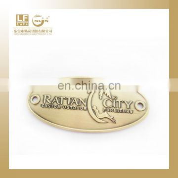 brass embossed logo badge for furniture