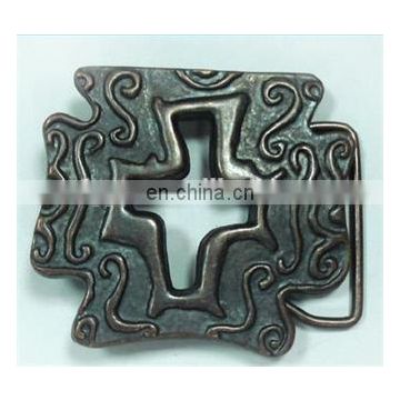 antiquecopper cross design western belt buckles with logo