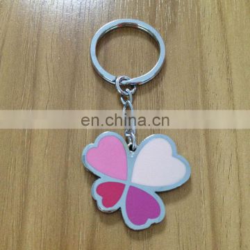 gifts metal four leaf clover epoxy dripping keychain, key ring