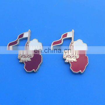 custom Qatar national flag lapel pin badge for national day gifts