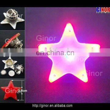 star led lighted pin