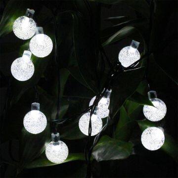 4.8M 20 LED Crystal Ball Solar String Light Christmas Fairy Light Party Wedding Holiday Garden Light Decoration IP65 photo-4