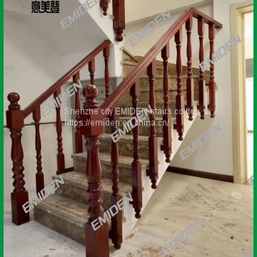 Shenzhen Yi Mei Deng supplier customized external side mounted solid wooden handrails