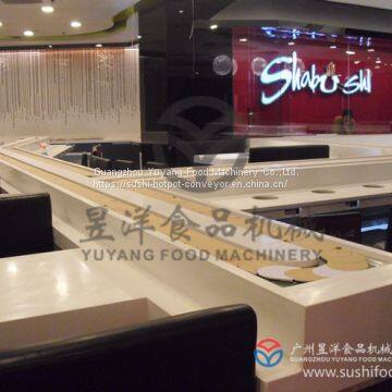 Food Delivery System Stainless Steel Sushi Conveyor Belt For Western Buffet Restaurants