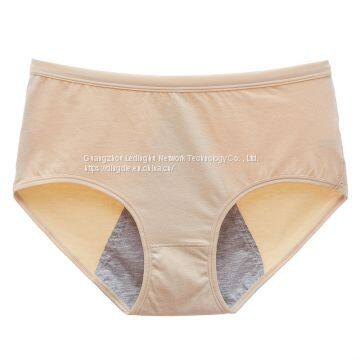 Physiological Underwear Ladies Mid-high Waist Warm Palace Before and After Menstrual Period Leak-proof Cotton Antibacterial Big Aunt Sanitary Pants Breathable photo-5
