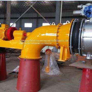 Mini Micro Small Low Water Head Hydro Water Shaft-Extension Tubular S-Type Through Flow Hydroelectric Water Powered Turbine Electric Brushless Permanent Magnet Generator Alternator Sets GD Pipe Inpipe Hydro Power Project