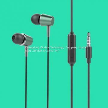 OEM/ODM clear calling music 3.5mm plug universal mobile phone wired in-ear earphone with mic  headphone headset