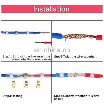 Hampool Multiple Types Electrical Insulated Solder Sleeve Wire Splices Heat Shrink Butt Connectors photo-6