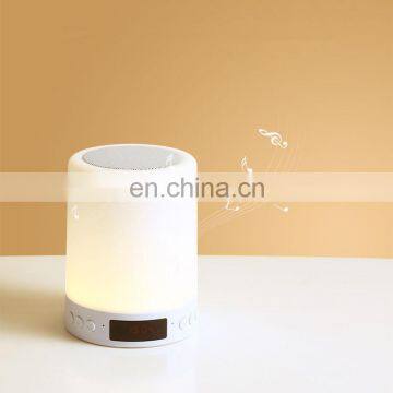 Bluetooth Speaker Colorful Night Light With Clock Alarm FM Speakers and Bluetooth Devices for All Mobile Phones photo-2